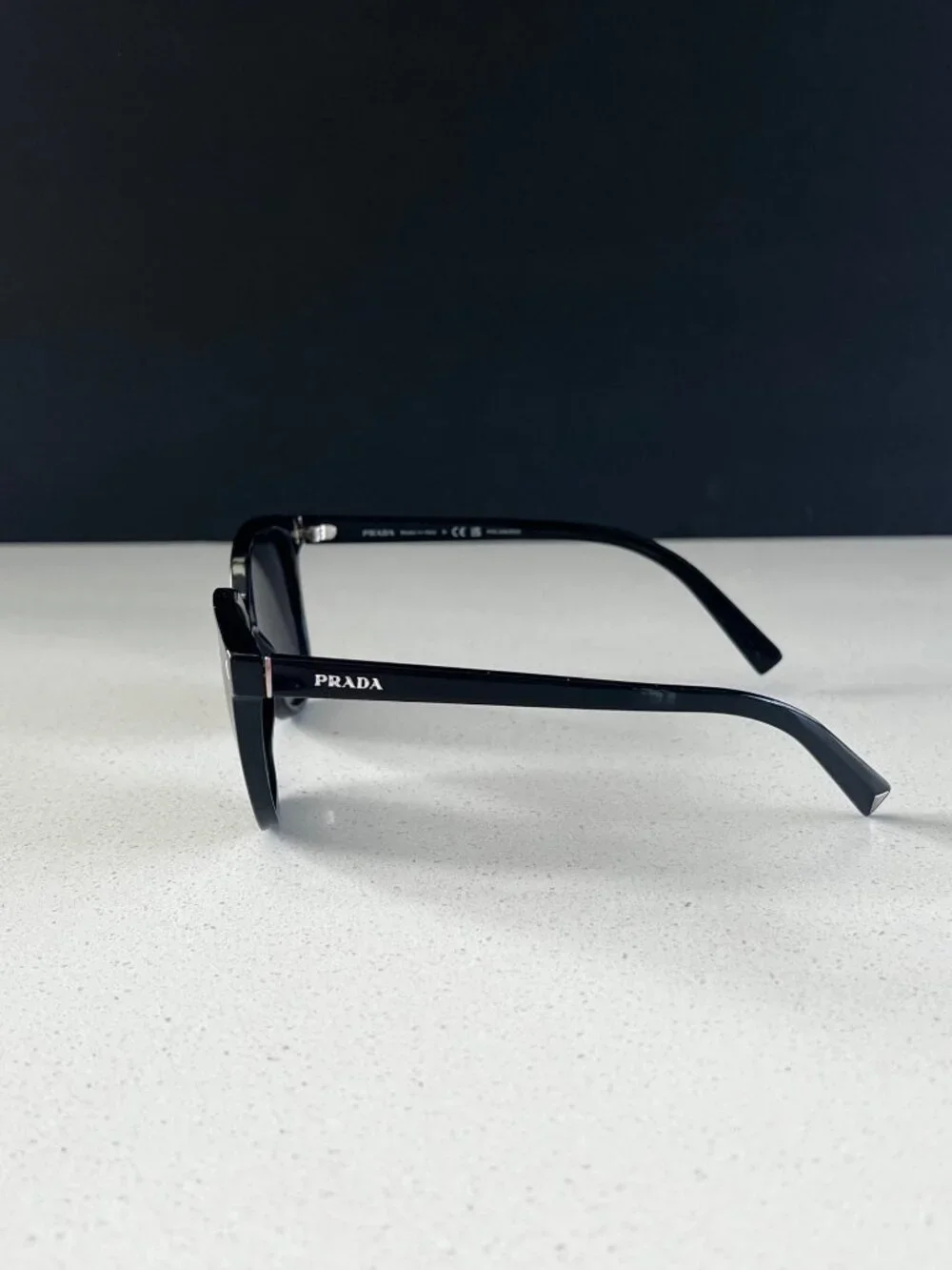 PRADA Low Bridge Square Women's black Sunglasses, PR 22ZSF - Picture 5 of 9